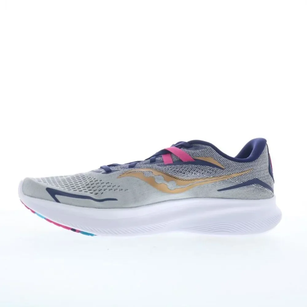 Saucony Mens Ride 15 Gray Shoes (NWT)